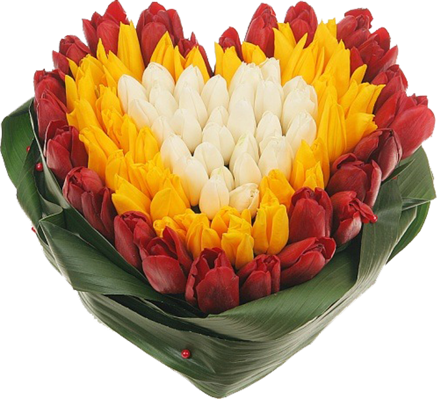 картинка Сердце из тюльпанов от магазина Цветов