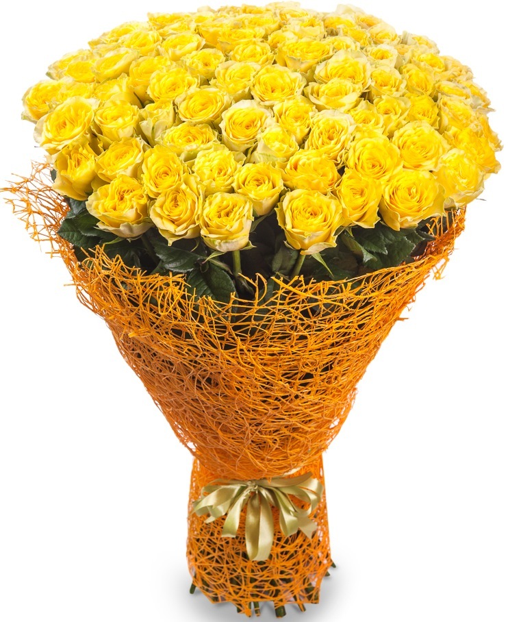 картинка 77 желтых роз от магазина Цветов