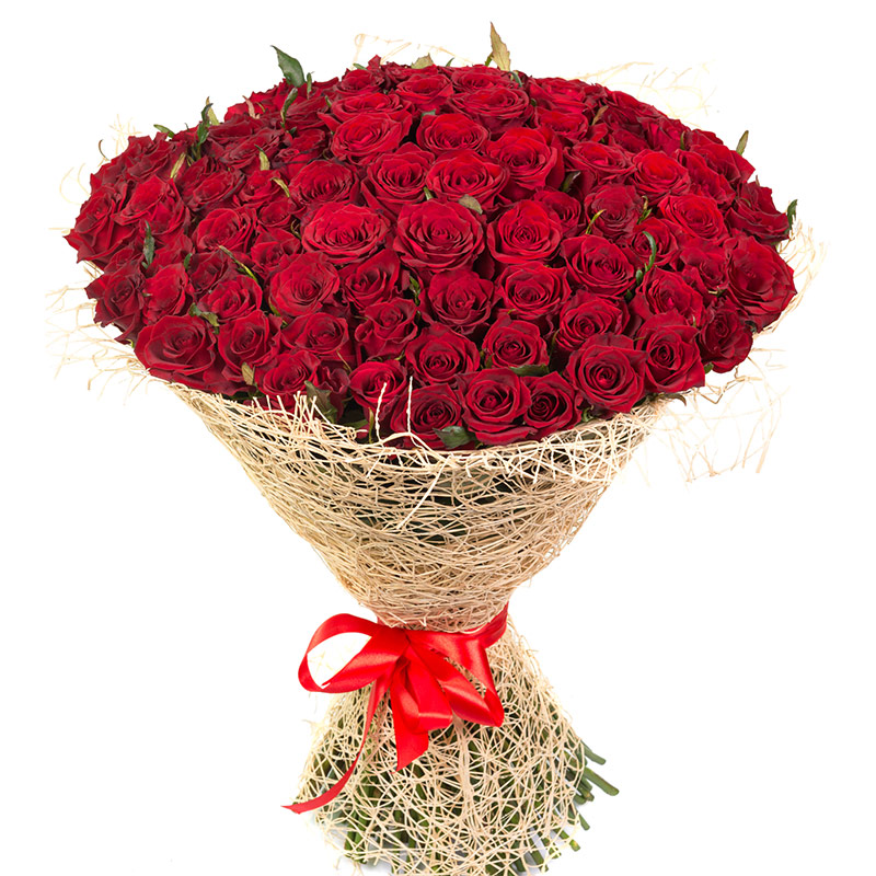 картинка 101 красная роза от магазина Цветов