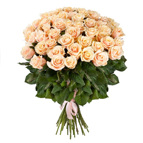 картинка 45 кремовых роз от магазина Цветов