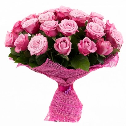 картинка 25 сиреневых роз от магазина Цветов